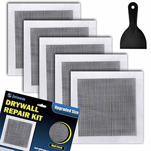 Seloom Drywall Repair Kit Upgraded Size, 10 x 10 Inch Drywall Patch Kit Large Hole, Self Adhesive Fiberglass Wall Patch Quick Repair for Damaged Drywall Ceiling - size: 10IN