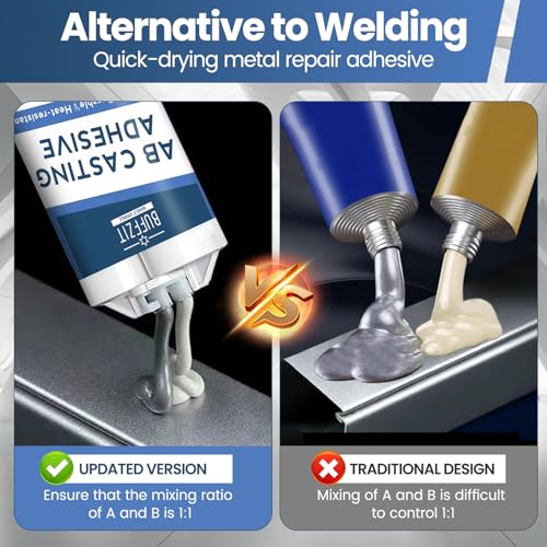 Super-Fast Casting Adhesive, Heavy Duty Epoxy Resin AB Glue, Waterproof & Heat Resistant, All-Purpose Bond for Metal, Plastic, Glass, Concrete & Ceramic Repair – 2.8oz/80g (Blue)
