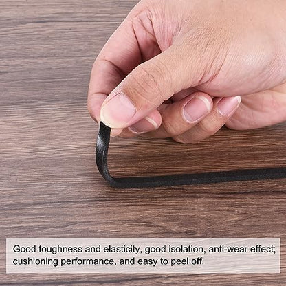 PATIKIL 5m/16.4ft Sealing Foam Tape, 5mm Wide 1mm Thick Single Sided Weather Stripping Door Seal Strip for Window Door Insulation, Black - size: 5mx5mmx1mm