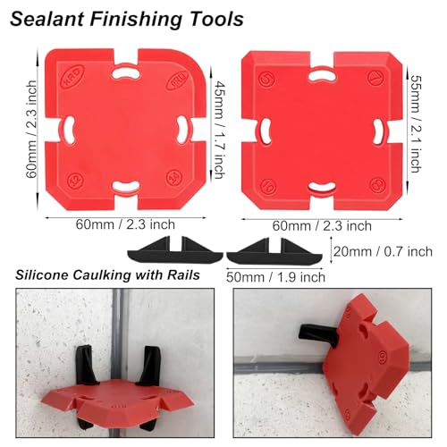 Caulking Tool Kit with Sealant Finishing Tools,Grout Sealing Silicone Smoother Caulk Application Tool for Kitchen Bathroom Floor Window Sink Joint Toilet,11 Piece Set