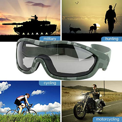 Viriber Motorcycle Goggles - UV Protective Outdoor Glasses, Dust-proof Combat Goggles, Military Sunglasses - Camouflage - color: Camouflage Glasses