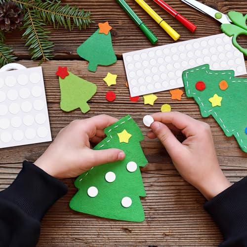JANYUN 225 Pieces Double Sided Sticky Dot Stickers Round Putty Clear Sticky Tack No Trace Sticky Putty Waterproof Small Balloon Stickers for Wall Wood Plastic Christmas Supplies (6mm+10mm+20mm) - size: 0.23"+0.39"+0.78" Round