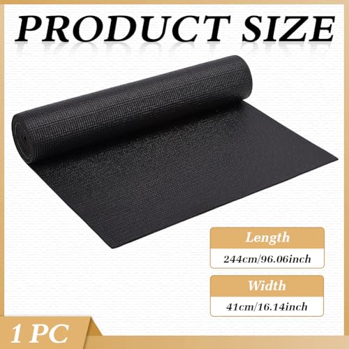 MAYJOYDIY 8Ft Black Tool Box Liner 16inch Heavy Duty Toolbox Drawer Liners Non Slip Rolling Tool Mat Easy Cut Draw Mat for Protecting Tools Garage Workshop Cabinet Workbench