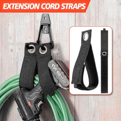 20 Pack Heavy Duty Garage Hooks,Solid Steel Wall Mount Hangers,with Anti-Slip Coating,for Hanging and Organising Ladder,Bike,Ropes,Broom,Garden,Yard and Power Tools - color: 20 Pack Black