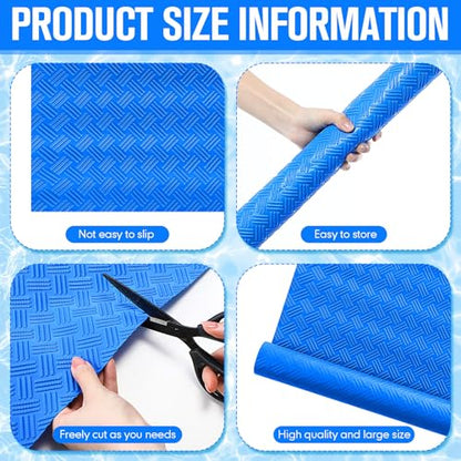 Breling 36" x 36" Swimming Pool Ladder Mat, Protective Pool Ladder Pad Step Mat with Non Slip Texture for Above Ground Swimming Steps Liners and Stairs(Striped) - size: 36" X 36", style: Striped