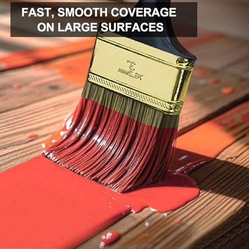 Great Andrew Paint Brushes, 30 PCS (2" 3" Flat & 2" Angled) Bulk Paint Brush Pack Multi use, Paint Brushes Set for Walls Fences Trim Home Furniture - size: 30 Pcs, 2",3"&2"a