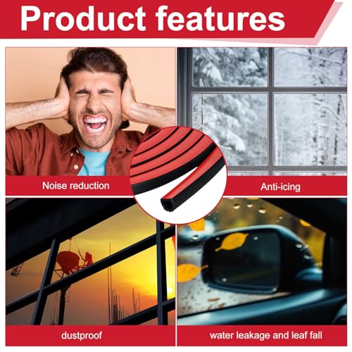 Pangda 35Ft D Shape Rubber Weather Stripping Foam Self-Adhesive EPDM Seal Strip for Noise Reduction Waterproof Dustproof for Cars Boats RVs Windows Doors (0.59" W x 0.55" H) - size: 35ft L, style: 0.59" W X 0.55" H
