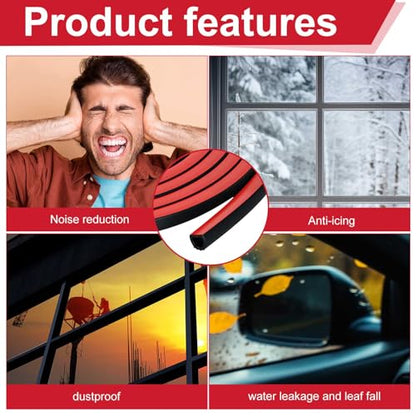 Pangda 35Ft D Shape Rubber Weather Stripping Foam Self-Adhesive EPDM Seal Strip for Noise Reduction Waterproof Dustproof for Cars Boats RVs Windows Doors (0.59" W x 0.55" H) - size: 35ft L, style: 0.59" W X 0.55" H
