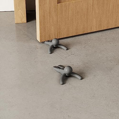 Umbra Buddy Door Stop, Heavy-Duty and Flexible, Soft-Touch Finish, Protects Your Floors, Grey, 2-Pack - style: 2-Pack