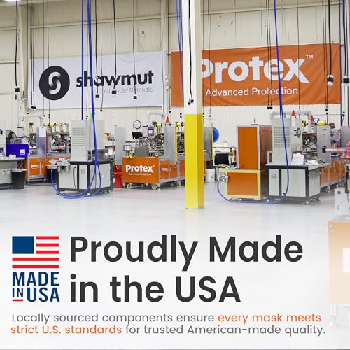 Shawmut Protex™ N95 Mask, Made in the USA NIOSH Approved, Particulate Respirators, Protective Face Mask for Dust, Construction, Medical, 12 Pack of 20 (Approval Number TC-84A-9295 / Model SR9520) - style: Standard (Pack of 240)