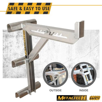 Metaltech 1 Unit 3-Rung Ladder Jack E-LJ30, Aluminum Jack for Scaffolding Extensions and Work Platforms, Scaffold, Masonry, Painting, Roofing Tool for Job Site and Home Improvement - size: 1 Unit 3 Rung