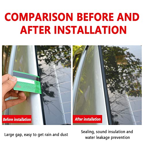 Cuttable T-Car Sunroof Cover Seal Rubber Trim,Dust Proof&Weather Stripping for Windshield,Tailgate Adhesive Rubber Seal Strip (19mm×16Ft) - color: 19mm×16Ft