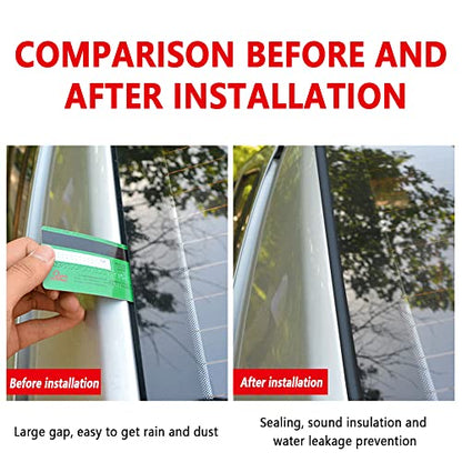 Cuttable T-Car Sunroof Cover Seal Rubber Trim,Dust Proof&Weather Stripping for Windshield,Tailgate Adhesive Rubber Seal Strip (19mm×23Ft) - color: 19mm×23Ft