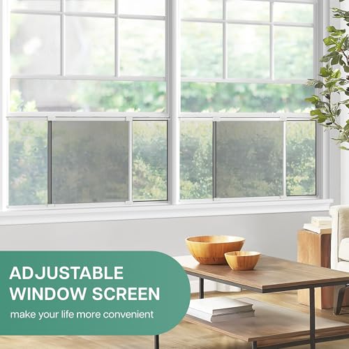 Paramondo Expandable Window Screen, Horizontal (20" H x 28.6" - 54" W, 2 Pack) Adjustable Window Screens, Replacement Window Screens for House Windows - size: Large (20" H x 28.6"-54" W, 2 Pack)