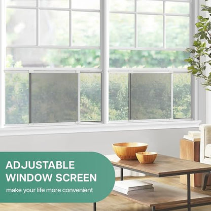Paramondo Expandable Window Screen, Horizontal (20" H x 28.6" - 54" W, 2 Pack) Adjustable Window Screens, Replacement Window Screens for House Windows - size: Large (20" H x 28.6"-54" W, 2 Pack)