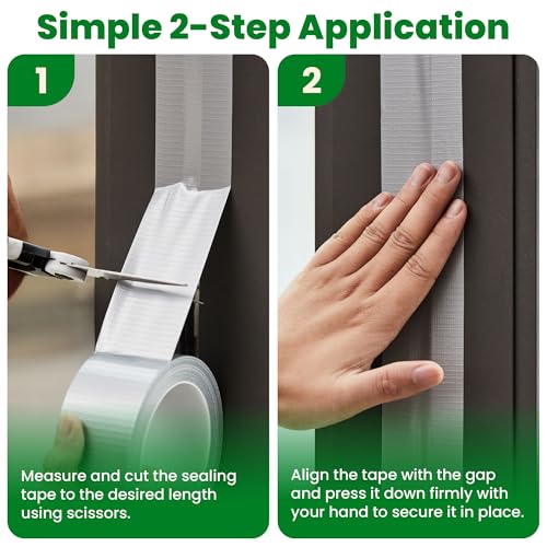 ECOHomes Window Weather Sealing Tape | Winter Weather Stripping Tape to Block Cold Drafts Through Window Gaps and AC Units, Insulation Seal and Draft Blocker for Home (4 Inch by 180 FT, Grey) - color: Gray, size: 4 Inch By 180 FT