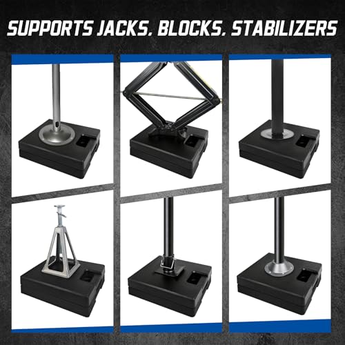ROBLOCK 2-Pack Rubber RV Jack Pads with Handle Stop Sinking & Slipping, Weather-Resistant RV Stabilizer Jack Pads for Camper Trailer on Uneven Ground Gravel Asphalt Dirt Grass 13.7" x 11.8" x 1.8" - size: Rubber 13.7"*11.8"