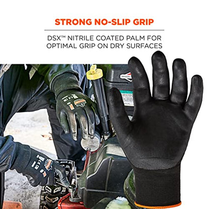 Ergodyne Nitrile Coated Work Gloves, High Dexterity, ProFlex 7001, Medium,Black (Pack of 2) - size: 1 Count (Pack of 2)