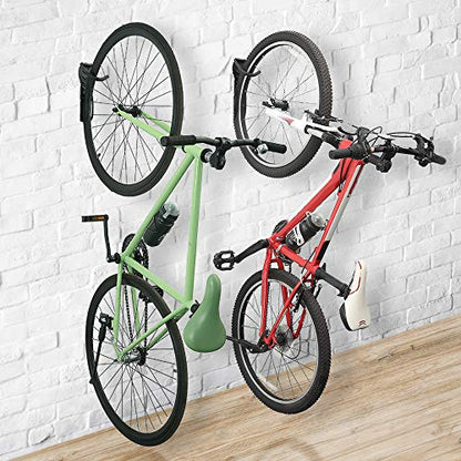 Wallmaster Bike Storage Rack for Garage, Wall Mount Bicycles Hanger, 4-Pack Bike Storage System Vertical Bike Hooks - size: 4Pack