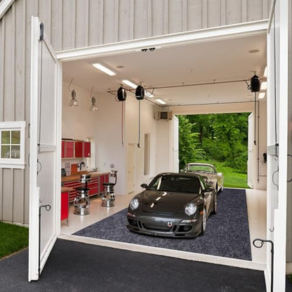 Garage Floor Mat, 5 x 6 Ft Waterproof Mat with Non-Slip Backing, Reusable Absorbent Surface, Easy Clean Floor Protector Oil Spill Mats for Garage, Driveway, Workshop