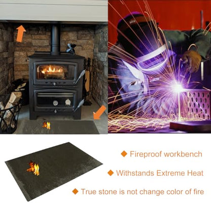 Titanium Adhesive Backed Exhaust Heat Shield tape 24'' X 24'' for Wall Behind Grill 2500 Degrees High Temp Protection Material Thermal Barrier Blanket Mat - size: 24'' X 24''