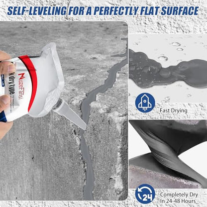 Concrete Crack Filler, Concrete Crack Repair Sealant, Weather-Resistant Crack Caulking Glue, Fast-Drying Crack Repair Adhesive for Slabs, Sidewalk, Foundation & Garage – Indoor Outdoor Use (5 Pack) - style: 5 Pcs,5.5LB
