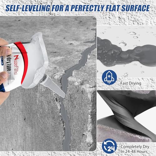 Concrete Crack Filler, Premium Crack Filler, Waterproof Self-Leveling Cement Sealant, Fast-Drying Crack Repair for Driveway, Sidewalk, Garage & Foundation – Indoor Outdoor Use (3 PCS) - style: 3 Pcs,3.3LB