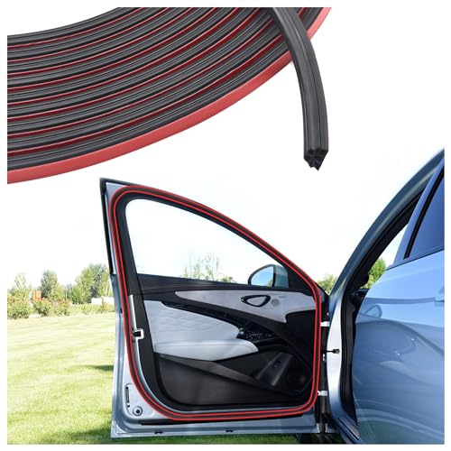 16.4Ft Automotive Weather Stripping,Upgrade Soundproofing Car Door Seal Strip with 3 Layer Structure,Universal Car Accessories Rubber Driver Door Seal for Car Door/Hood (16.4Ft) - color: 16.4Ft