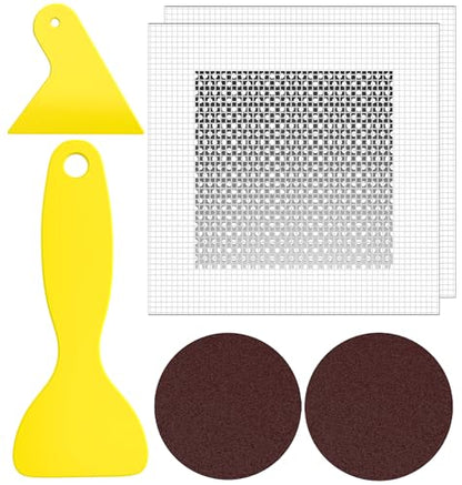 Drywall Repair Kit 2 Pack of 4 Inch Aluminum Wall Repair Patch Kit with Small, Medium Scrapers, Sandpaper, Self Adhesive Fiber Mesh, Dry Wall Hole Repair Patch, Galvanized Metal Patch (6 Pcs) - size: 6 Pcs (4")