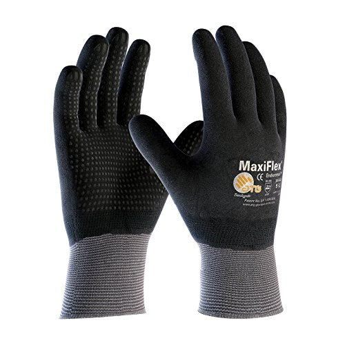 ATG 34-846T/XXL Maxiflex Endurance, 15G Nylon, Full Nitrile W/ Micro Dot Palm, Tagged Gray 2XL - size: XX-Large