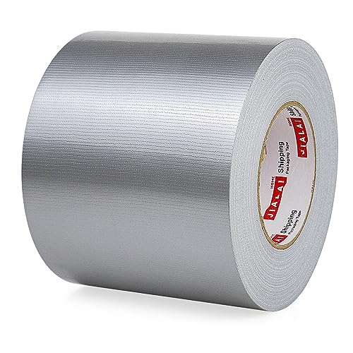 JIALAI HOME Wide Duct Tape, Industrial Grade Silver Tape 5 inches x 55 Yards (164 ft), 9 Mil Heavy-Duty, Waterproof, Strong, Flexible, No Residue, for Indoor & Outdoor Crafts Improvement - color: Silver