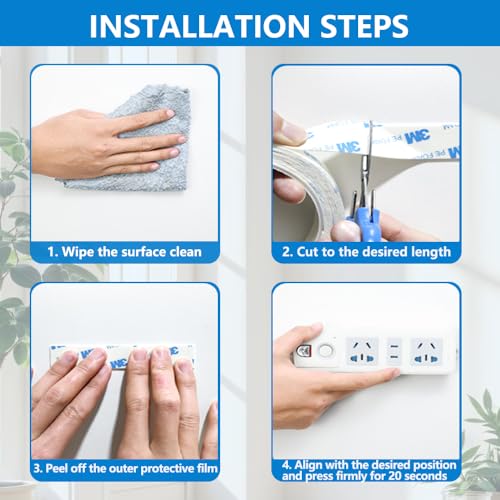 Heavy Duty Double Sided Tape 0.39in X 9.85ft, Removable No Residue Foam Adhesive Strips, Mounting Tape for Walls, Pictures, Posters, LED Light Strips & Home Decor (0.39in) - size: 0.39in
