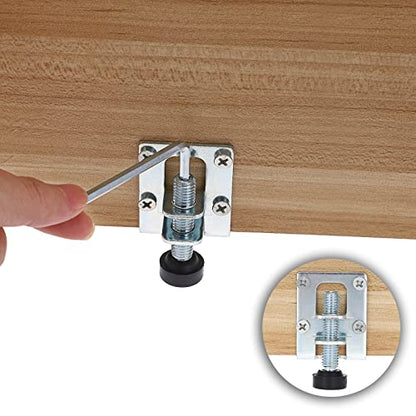 OwnMy 4 Packs Heavy Duty Adjustable Furniture Leveling Feets L Shaped Furniture Leveler Legs, Furniture Mounting Brackets Metal Leveling Load Table Leg for Workbench Cabinet Wardrobe, 2.2" H - size: 2.2"H-Silver