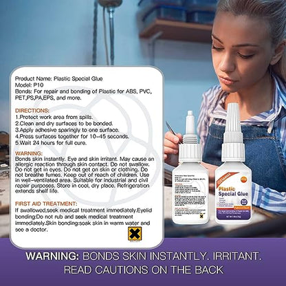 30g Plastic Glue, Instant Super Glue for Plastic, Fast Dry Strong Plastic Adhesive for Acrylic, Model, DIY Crafts, Tube, PVC, Vinyl, ABS, PBT, PS, PA, PC, PM, MA, Nylon - size: 30g*1, style: Plastic Glue