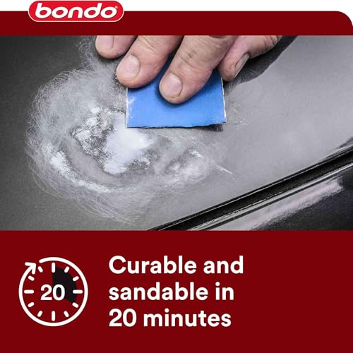 3M Bondo Glazing and Spot Putty 2 Pack (2 x 4.5 oz Tubes = 9 oz Total) Nitrocellulose red auto Body Finishing Putty for pinhole, Scratch and Small dent Repair on Metal, Fiberglass and Wood - size: 2 Pack