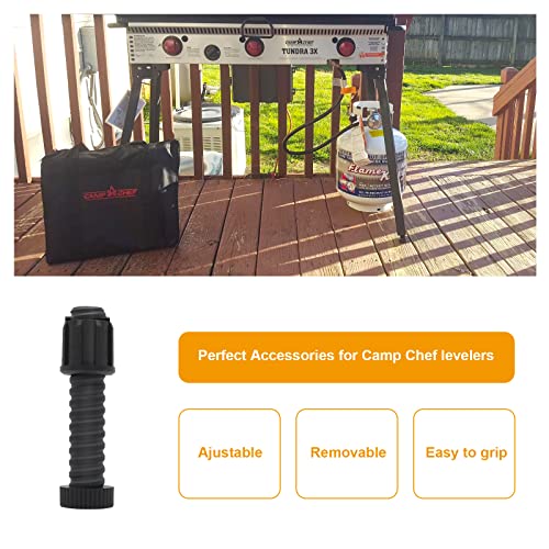 4 Pack Leg Levelers,Accessories for Camp Chef Explorer Stoves,Expedition, Denali, Tahoe, Outdoorsman, Camp Table and Big Gas Grill,Adjustable