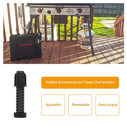 4 Pack Leg Levelers,Accessories for Camp Chef Explorer Stoves,Expedition, Denali, Tahoe, Outdoorsman, Camp Table and Big Gas Grill,Adjustable