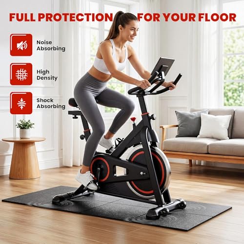 Walking Pad Mat Treadmill Mat for Carpet Floors,55x24 Hardwood Floor Protection, Mats for Under Walking pad/Treadmill/Bike/Exercise Equipment on Carpets, Noise Shock Absorption, Stationary - size: 55"l X 23.6"w X 0.24"th