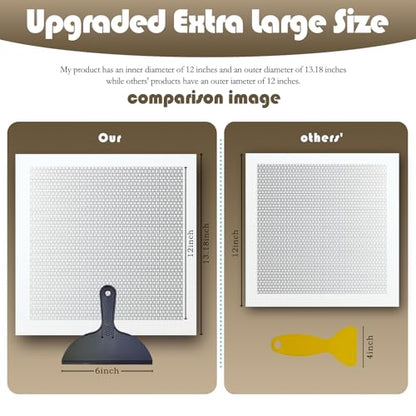 Drywall Repair Kit, 3 Pcs, 12x12in Self-Adhesive Patch for Large Holes and Cracks, with Sandpapers and Scrapers, Quick Fix for Ceiling and Bathroom Wall Damage