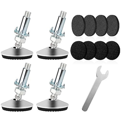 4 Set M10 Swivel Adjustable Leveling Feet, Heavy Duty Height Adjuster Furniture Leveler Foot with T Nut, Screw on Cabinet Table Chair Self Levelers Leg - 2" Base Dia & 2" Bolts Length - Silver - style: Silver Swivel Leg Levelers