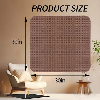 2Pcs Recliner Pads for Hardwood Floors Non Skid Furniture Gripper Pad Floor Rubber Mat,Anti Slide Furniture Pad Hardwood Floor Protector,Swivel Chairs Recliner Mats Non Slip Recliner Grippers - size: Sq-Coffee-2Pcs-30"x30"