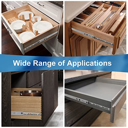2pcs Ball Bearing Drawer Slides 12 Inch / 310mm, 2 Fold Metal Drawer Tracks, Two Way Slide Track Rail Glides with Mounting Screws - 0.67 Inch Wide - size: 12 Inch