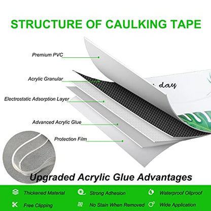 Kitchen & Bath Tape Caulk Strip, 1.5 Inch 10.5 Ft PVC Self Adhesive Waterproof Caulking Sealing Tape, Decorative Sealant Trim for Kitchen Sink Toilet Bathroom Shower and Bathtub (GoldCrack3.2M) - style: GoldCrack3.2M