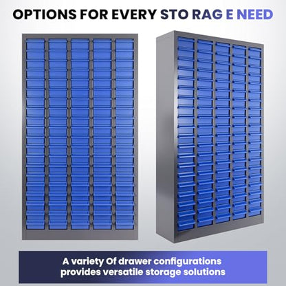 100 Drawer Nut and Bolt Organizer Cabinet, Small Parts Storage Cabinet Bolt Bin with Dividers & Labels, 26"X 9"X 46" Steel Frame Tool Organizer Parts Cabinet for Garage Hardware & Screw Storage - size: 100-Drawer