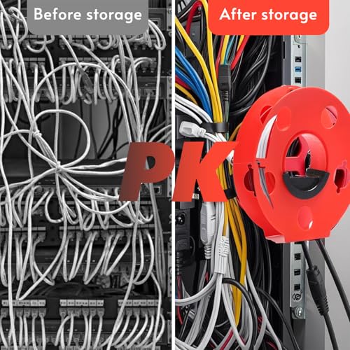 Homeon Wheels Heavy Duty Impact Resistant Plastic Extension Cord Storage Reel Durable & Safe, Lightweight & Portable, Ideal for Outdoor Projects & DIY Maintenance 100 Feet RED - style: Cord reel
