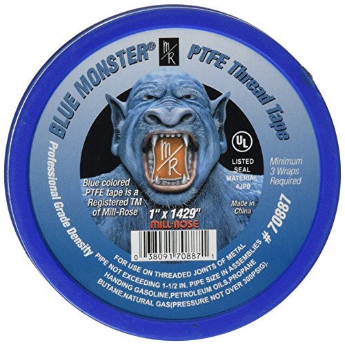 Millrose Blue Mill-Rose 70887 Monster PTFE Pipe Thread Sealant Tape, 1-Inch x 1429-Inches