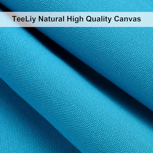 Cotton Canvas Fabric, 12oz Natural Duck Canvas Fabric Textil Medium Weight 59" Wide x 36" Lengths for Painting, Sewing, Bag, Embroidery and Crafts Projects (Blue Atoll) - color: Blue Atoll