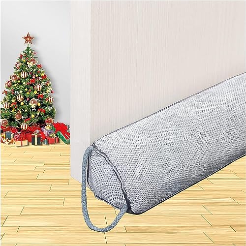 Triangle Under Door Draft Stopper Noise Blocker 32 Inches for Door Bottom Air Seal Insulation and Soundproof, Heavy Duty Weather Guard Snake Stripping, Gray - color: Triangle-gray, size: 32inch