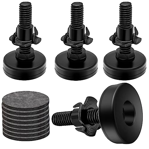 Adjustable Leveling Feet, 4 Pack, 3/8'-16 UNC Threaded Heavy Duty Leg Leveler for Table/Desk/Chair/Outdoor/Patio Furniture, Chair Height Extender - size: 3/8”-16 Unc * 4 Sets
