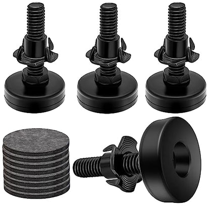 Adjustable Leveling Feet, 4 Pack, 3/8'-16 UNC Threaded Heavy Duty Leg Leveler for Table/Desk/Chair/Outdoor/Patio Furniture, Chair Height Extender - size: 3/8”-16 Unc * 4 Sets